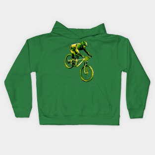 Green Biker Kids Hoodie